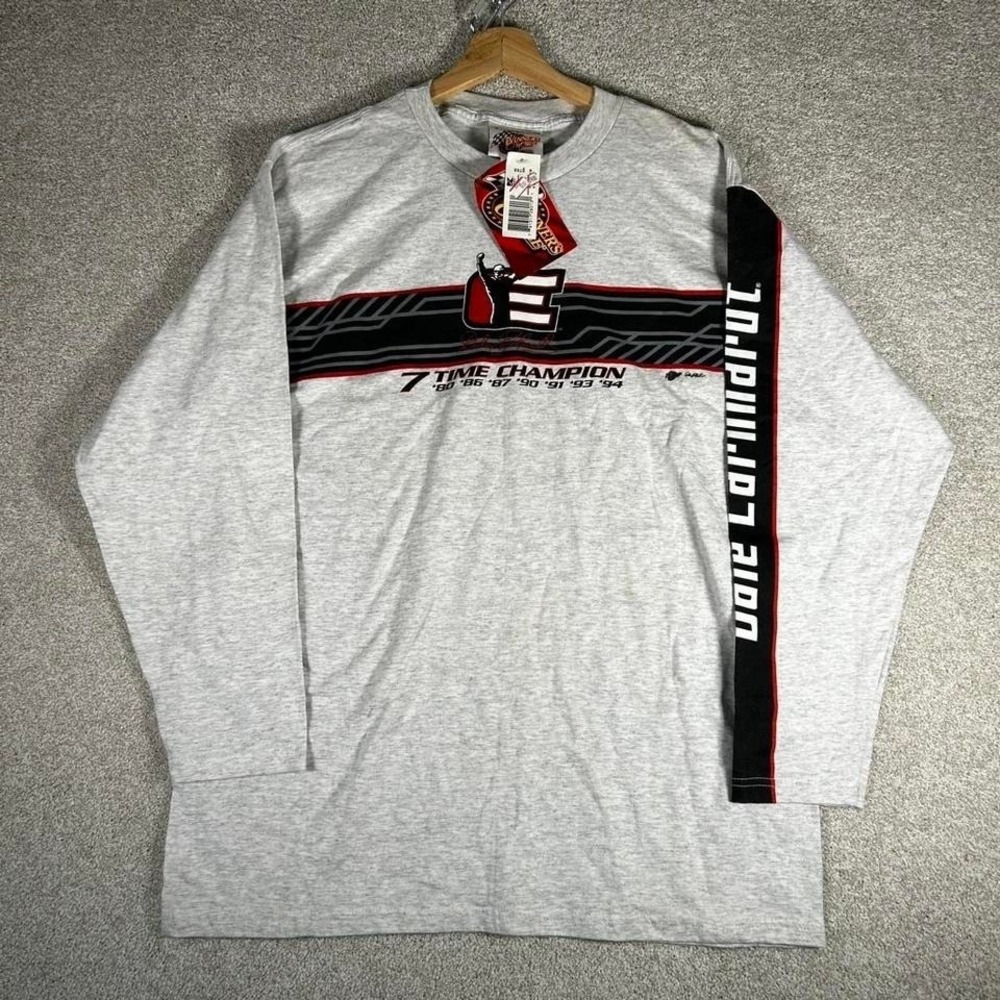 Vintage 2000s Dale Earnhardt nascar grey long sleeve tee shirt tshirt